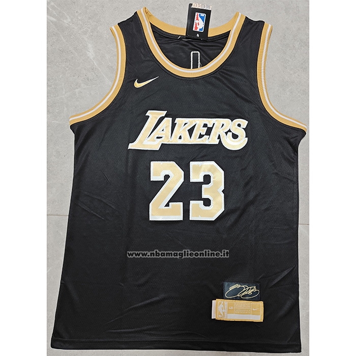 Maglia Los Angeles Lakers LeBron James #23 Select Series Or Nero